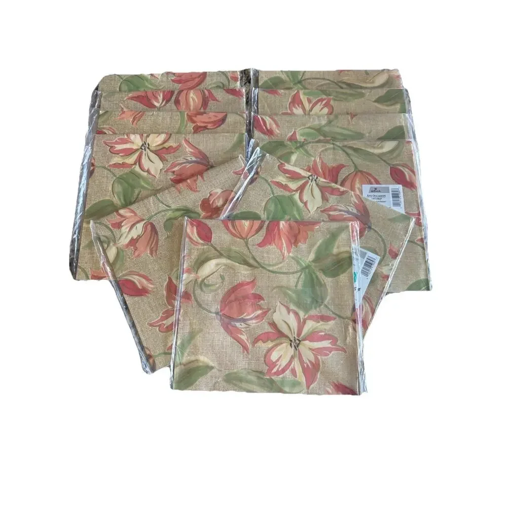 Vintage Hallmark Wrapping Paper Lot 11 Sheets Flat 80s Floral  New Old Stock